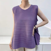 Couture Pleated Sleeveless Top - Elegant Occasion Wear